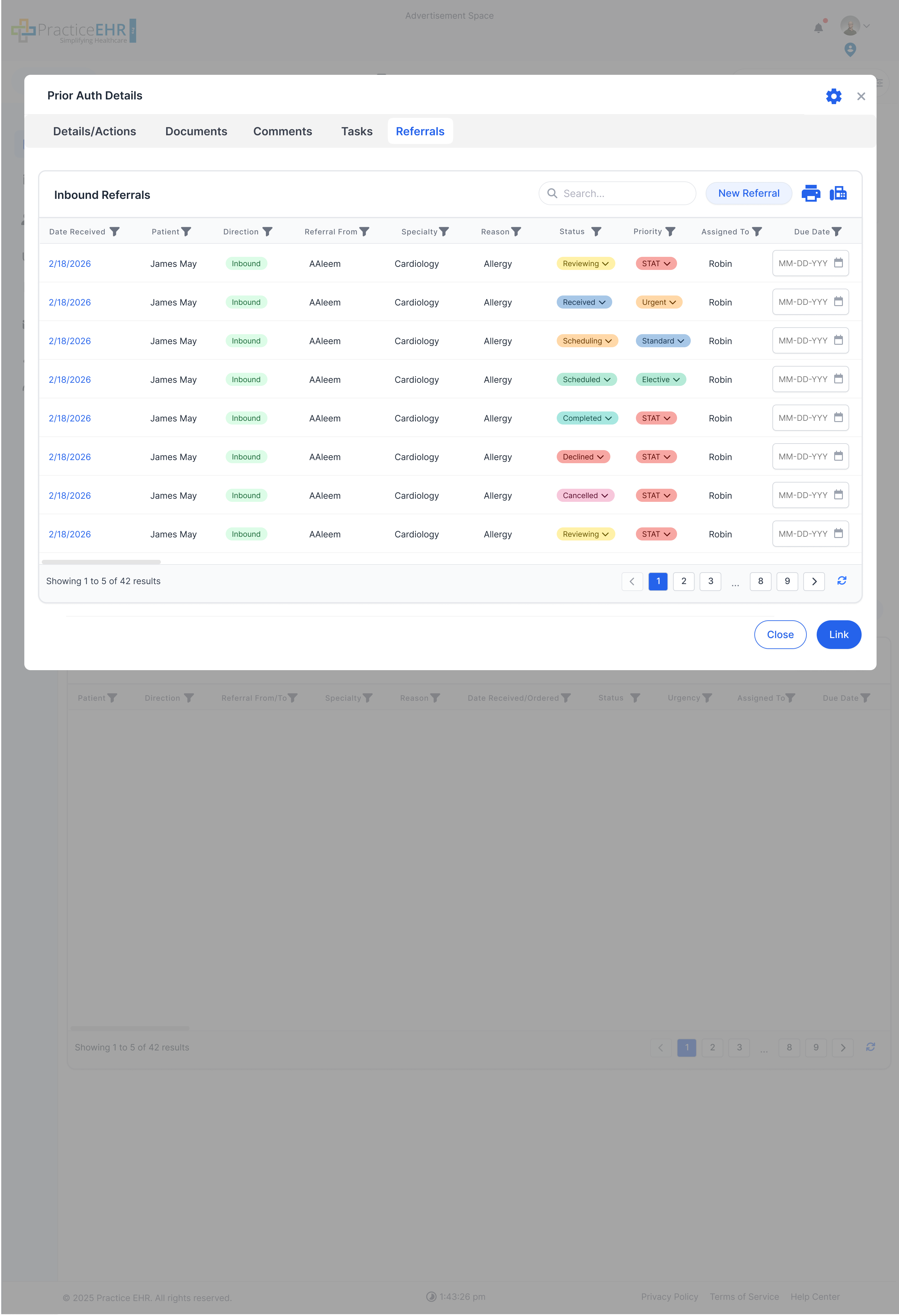 Prior Auth Details - No Referral Linked